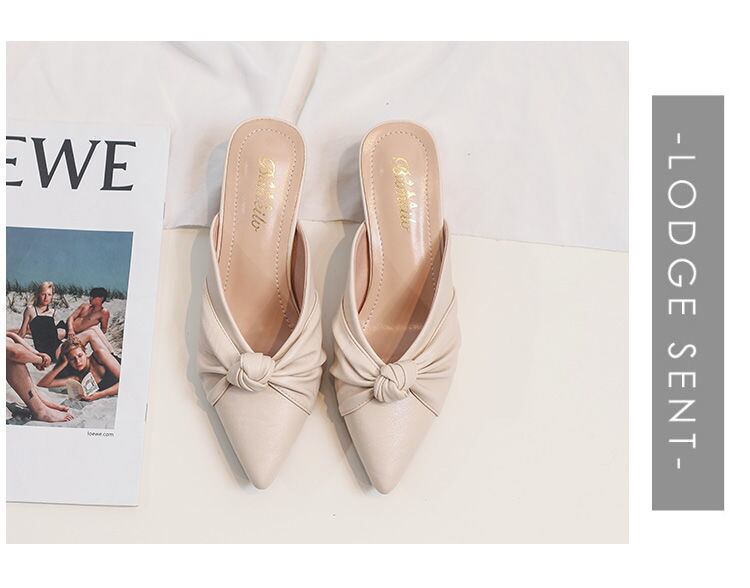 【shoes】2色履きやすい合わせやすい蝶々結び無地サンダル