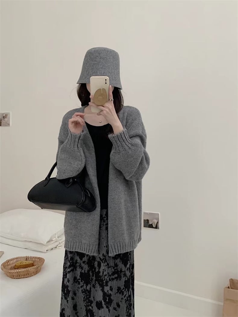 【outer】Vネックニットカーデ M25798