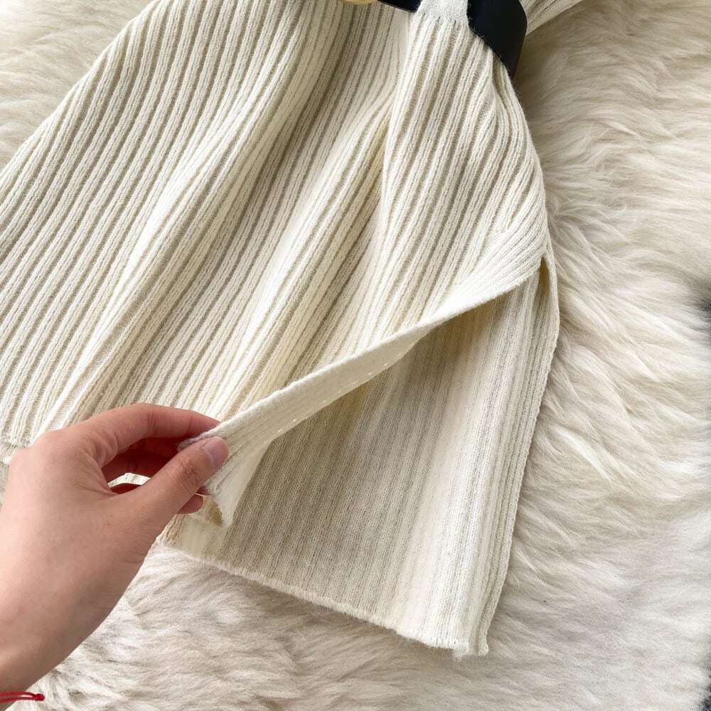 【set】チェック柄ブラウス+ウェスト絞り無地おしゃれベスト韓国風通勤日常2点セットF1193