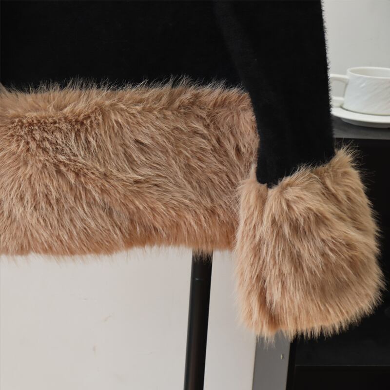 【outer】ファードッキングニットコート Q7031