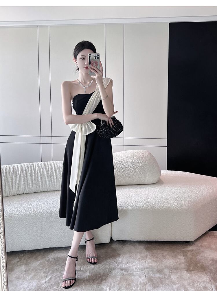 【dress】オフショルダーAラインワンピース G21051