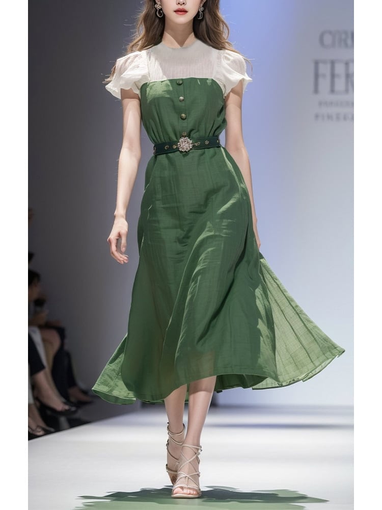 【dress】切り替えワンピース M23983