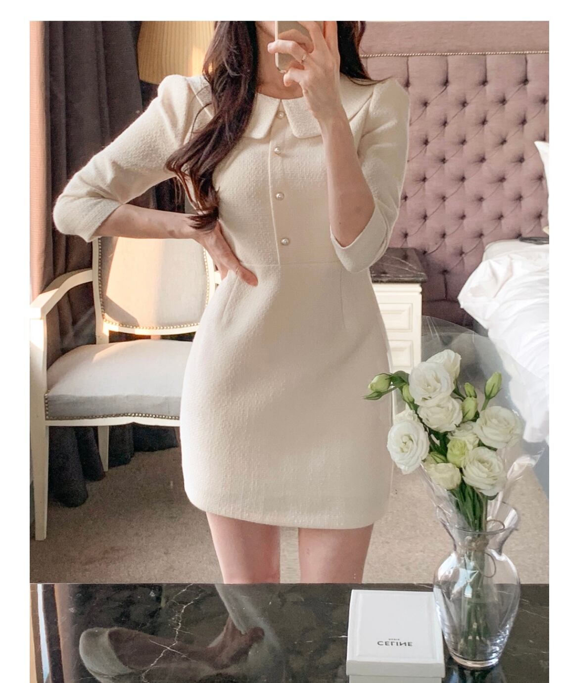 【dress】ツイードタイトワンピース G20167