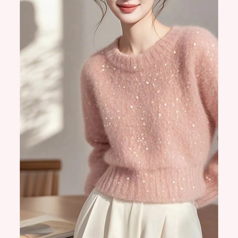 【tops】クルーネックニットセーター M29099