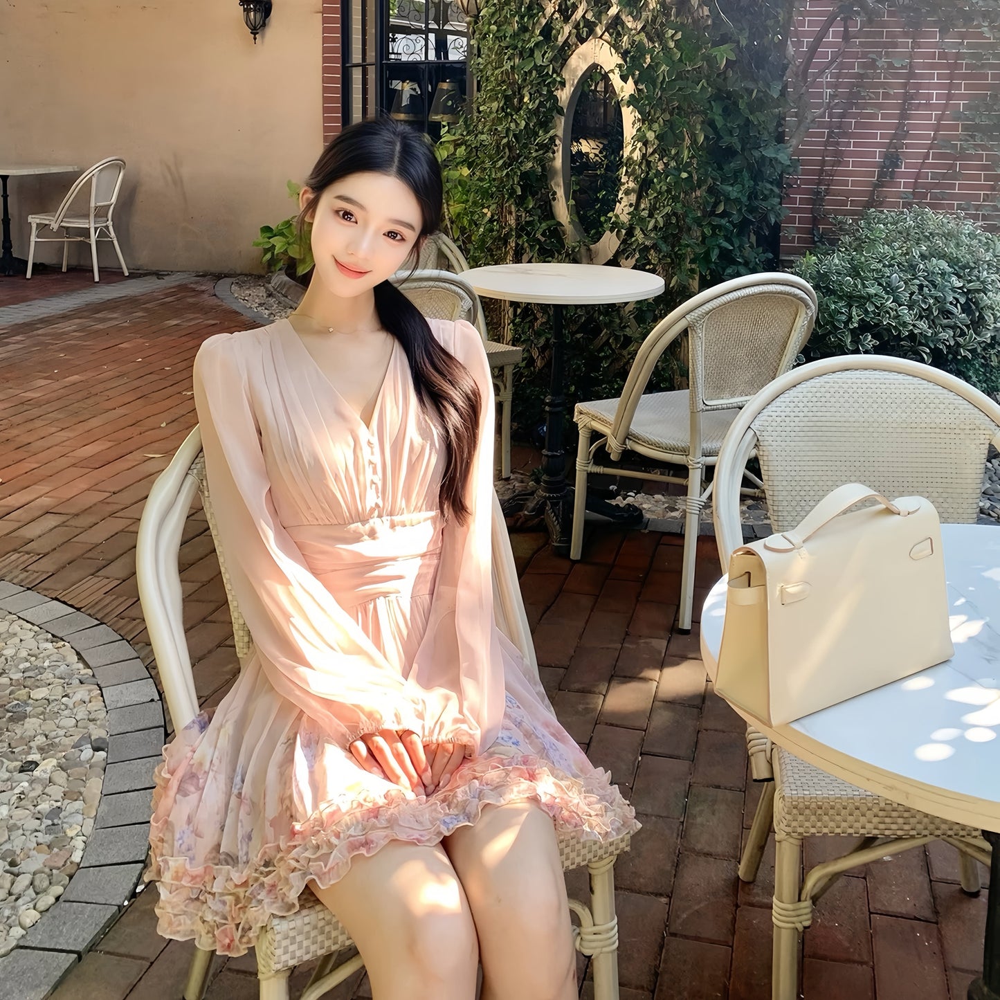 【dress】ギャザーフリルミニワンピース N3262