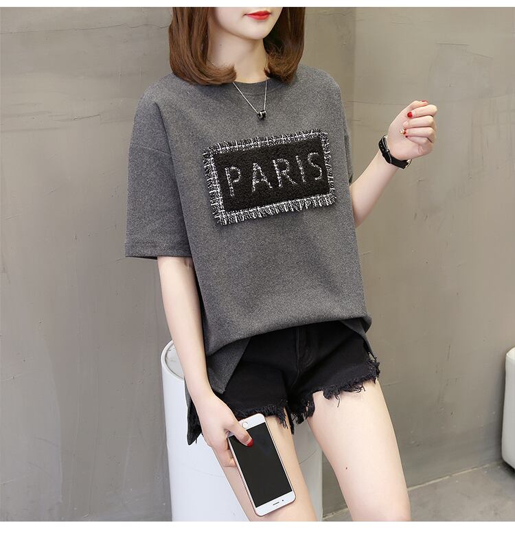 【tops】女性力を高める〜オシャレ シンプル韓流スタイル大きいサイズルーズTシャツ G6306