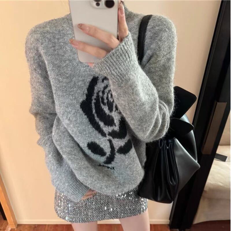 【tops】ジャカードニットセーター M27654