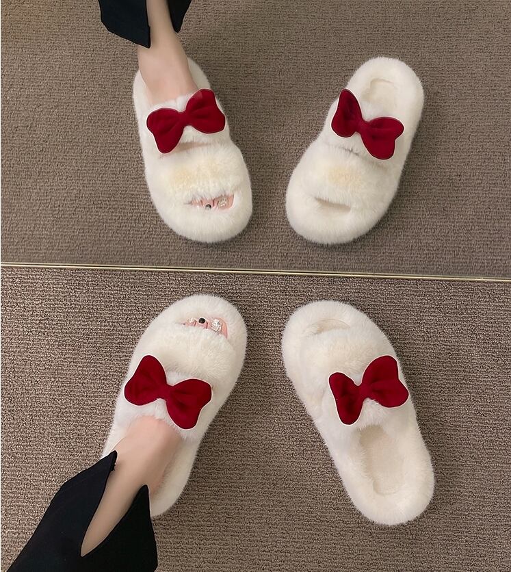 【shoes】可愛い厚底ファースリッパG19081