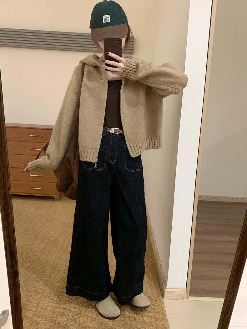 【outer】ファスナーニットカーデ M27078