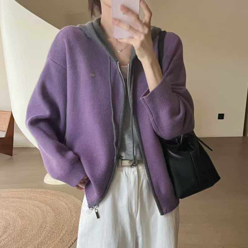 【outer】Wジップニットカーディガン Q7069