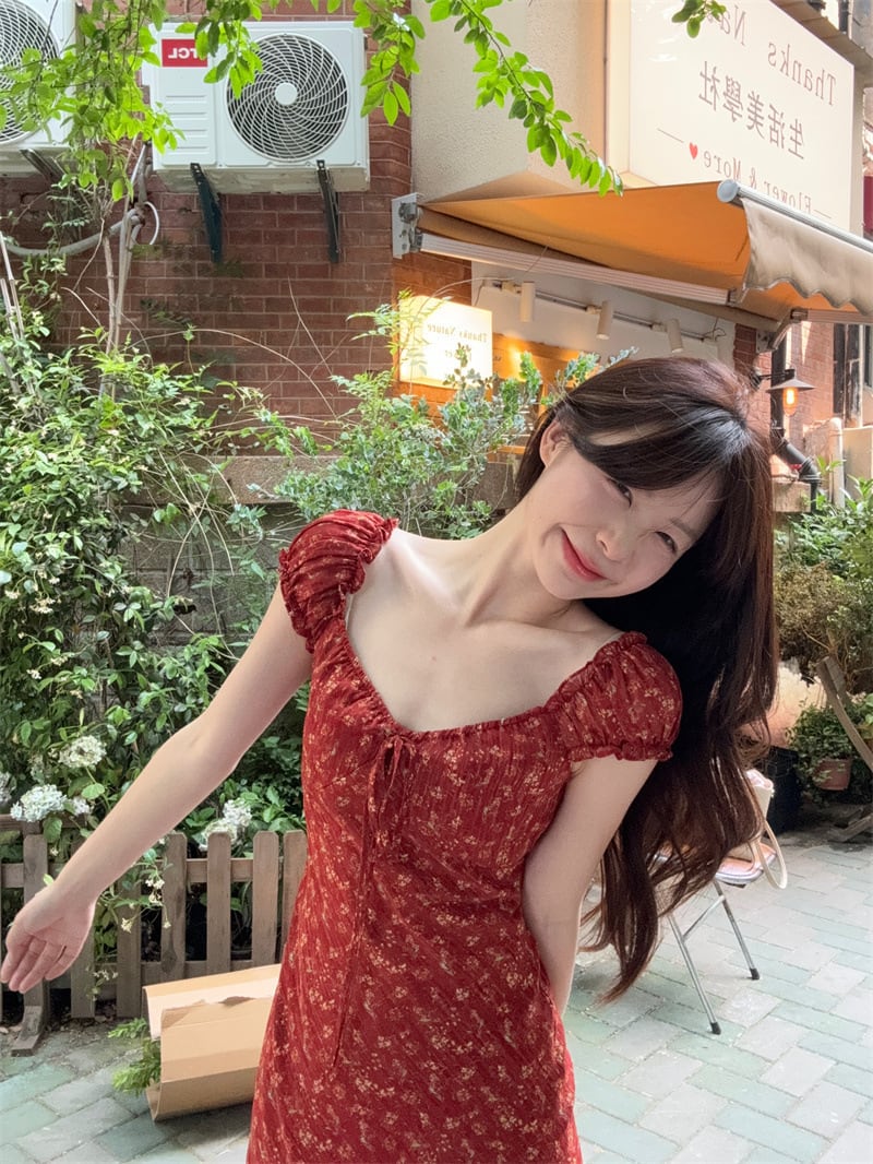 【dress】花柄ワンピース M24859