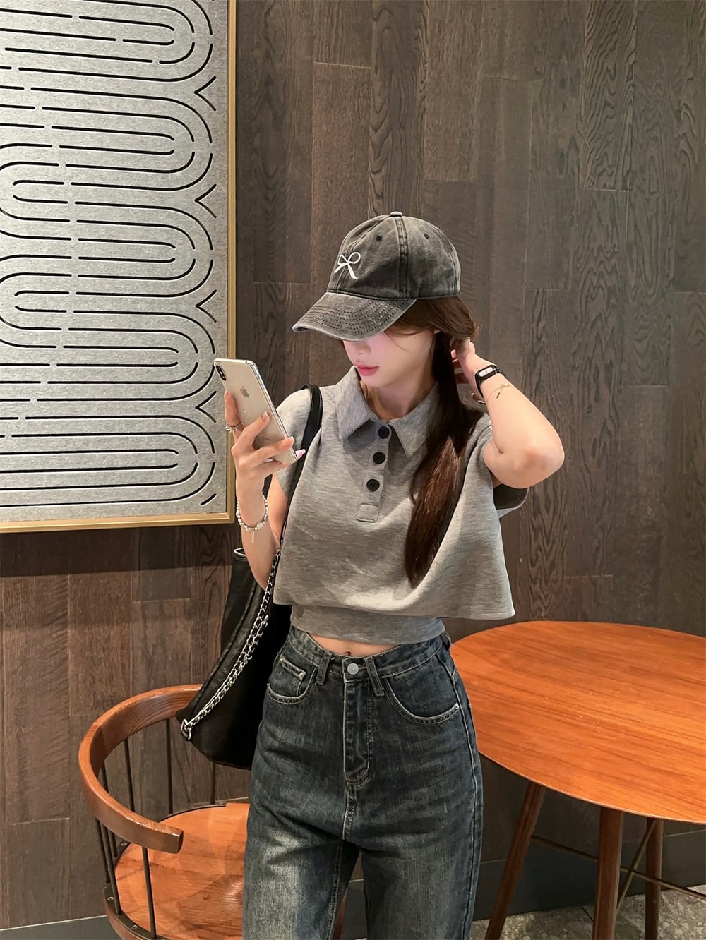 【tops】POLOネックTシャツ M23916