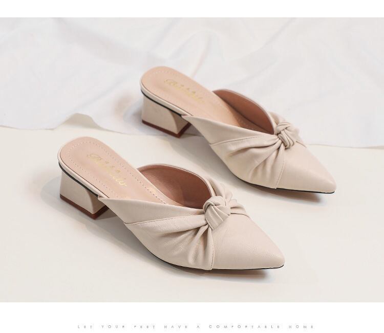 【shoes】2色履きやすい合わせやすい蝶々結び無地サンダル