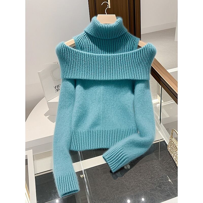 【tops】ドッキングオフショルダーニットトップス M29135