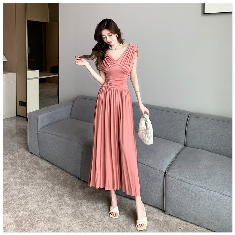 【dress】Vネックワンピース M24966