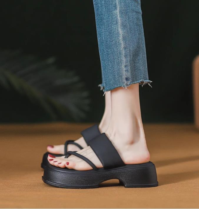 【shoes】3色厚底スリッパF7496