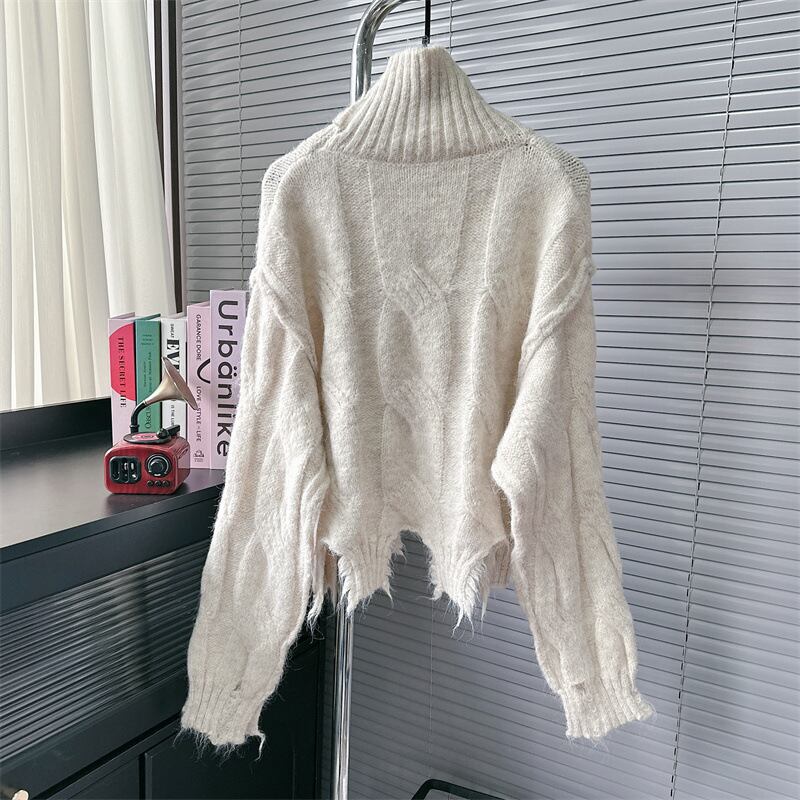 【tops】不規則 イレギュラーニットセーター M27961