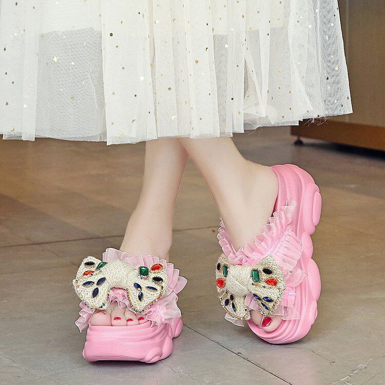 【shoes】新作4色履きやすい合わせやすいシンプル無地キレー目厚底サンダル