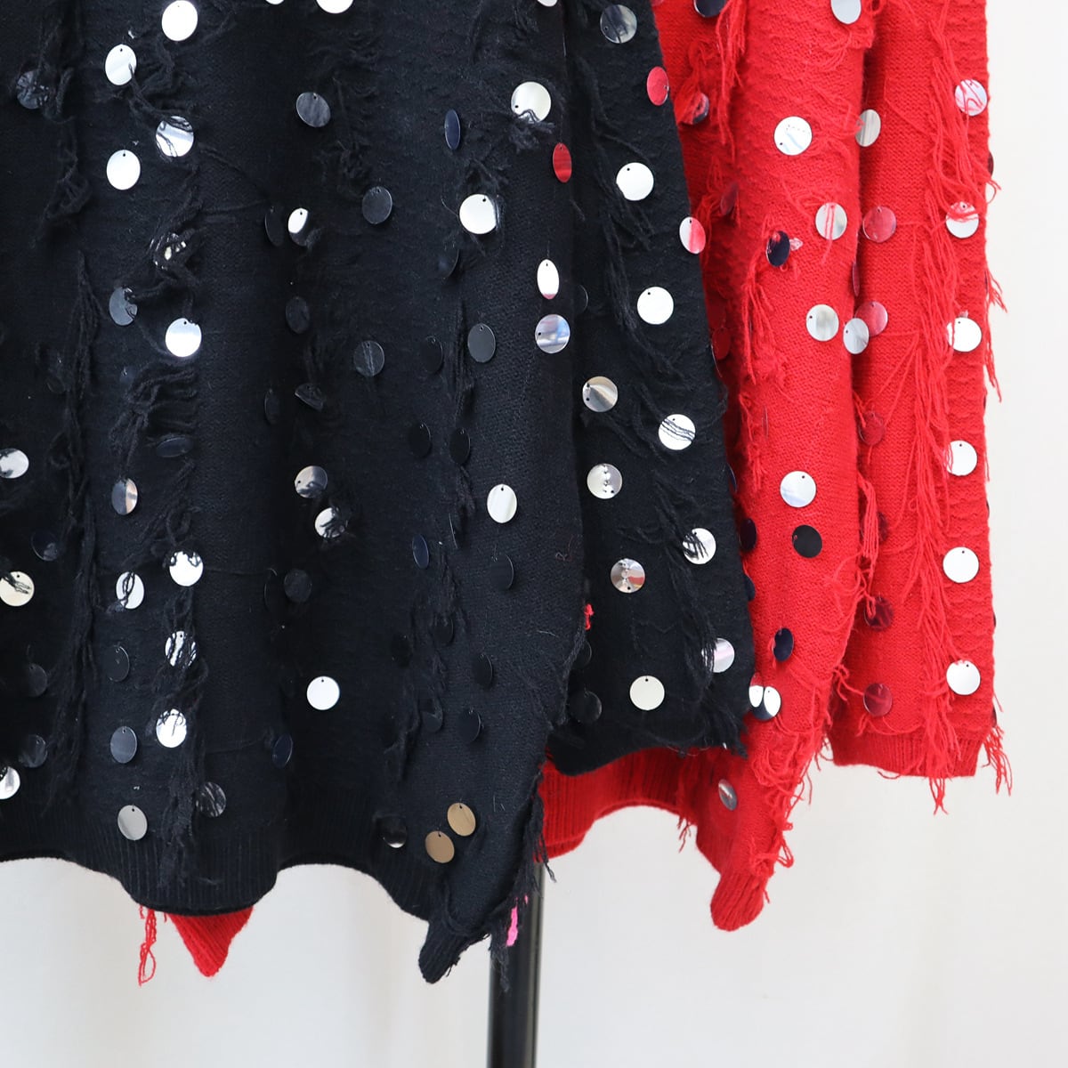 【tops】スパンコールニットセーター M28126