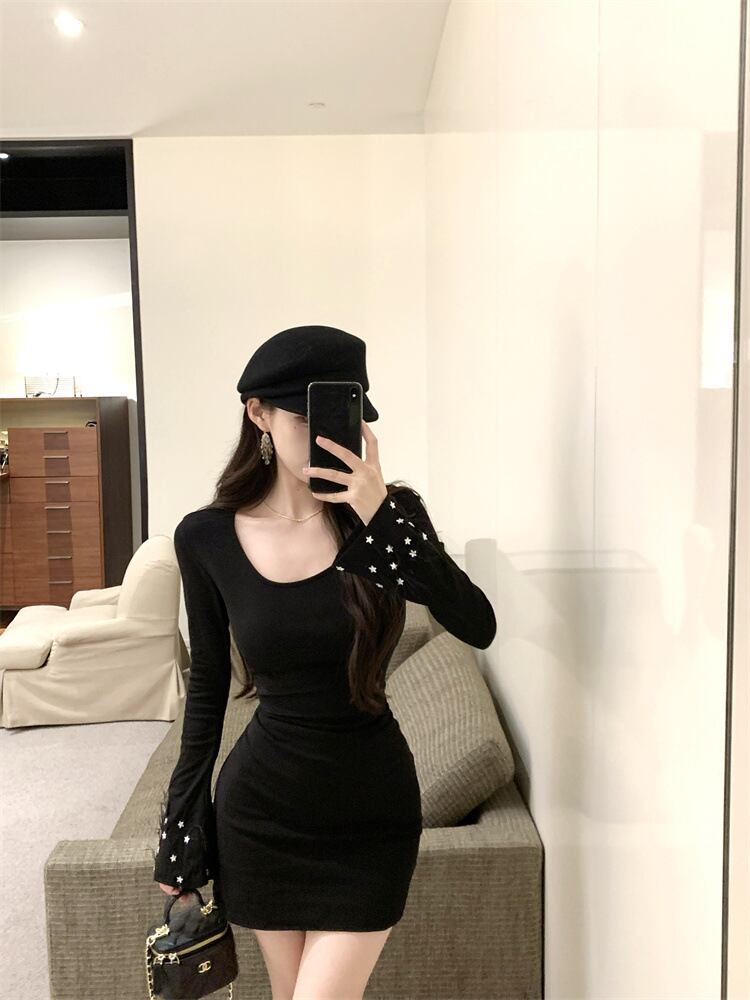 【dress】フレアスリーブワンピース M27976