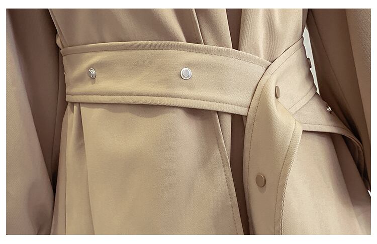 【outer】高級感ファッション!韓国系オシャレ合わせやすい着痩せトレンチコート G3564