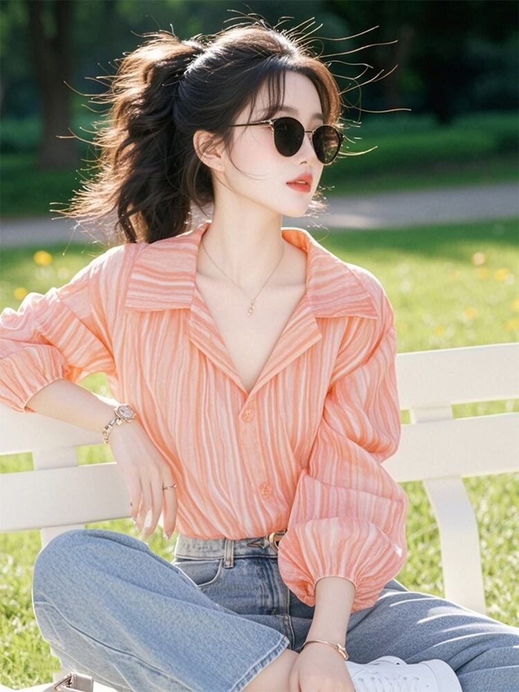 【tops】パフスリーブシャツトップス M29570