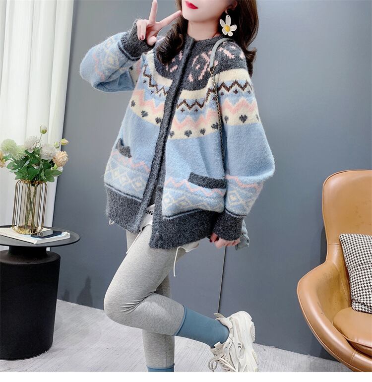 【outer】ジャカードニットカーデ M27643