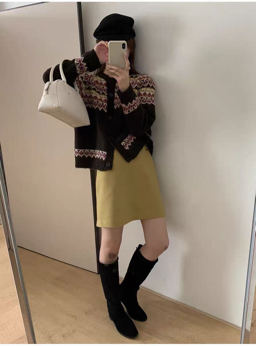 【outer】ジャカードニットカーデ M27424