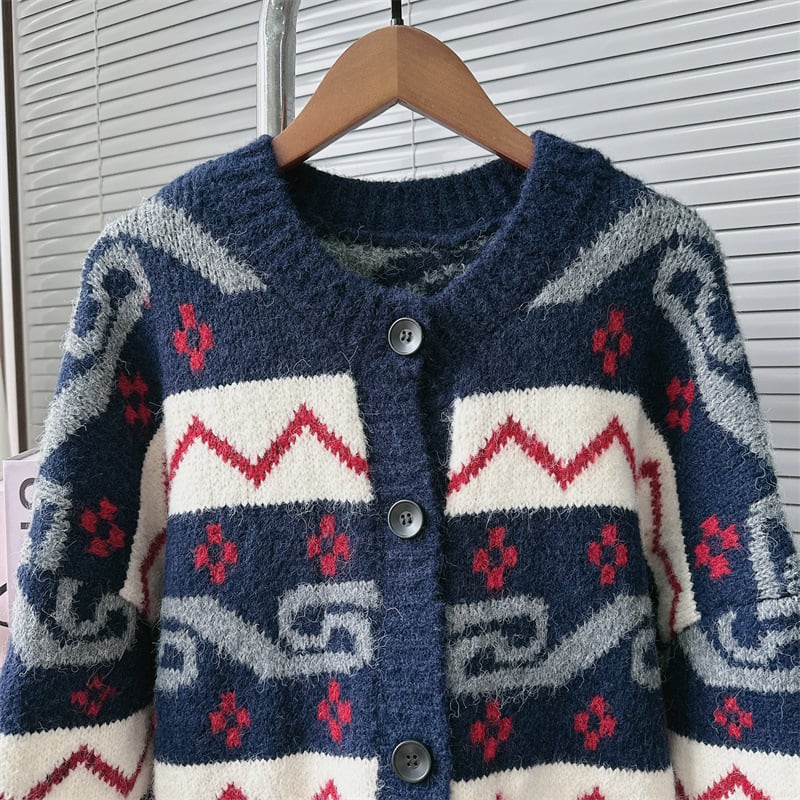 【outer】ジャカードニットカーデ M28136