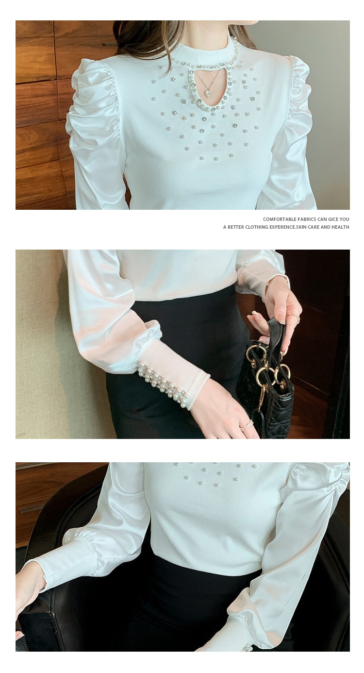 【tops】パールカットワークトップス M29382