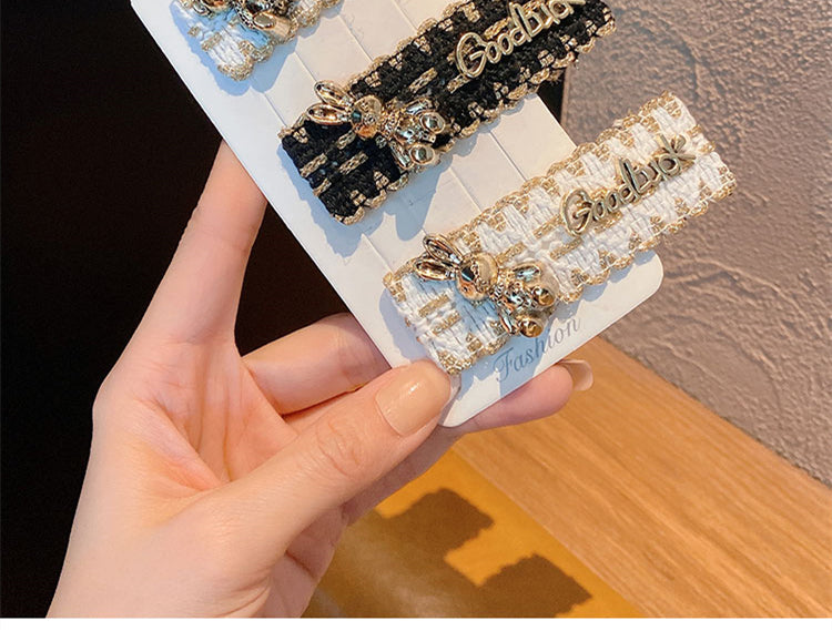 【小物】2色セット兎柄ヘアクリップアクセサリーG22658