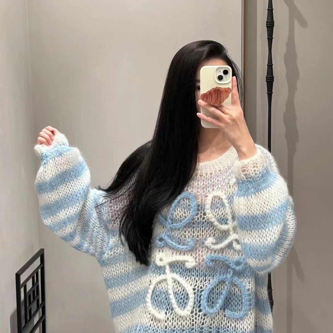 【tops】3色長袖ニットセーターF8032