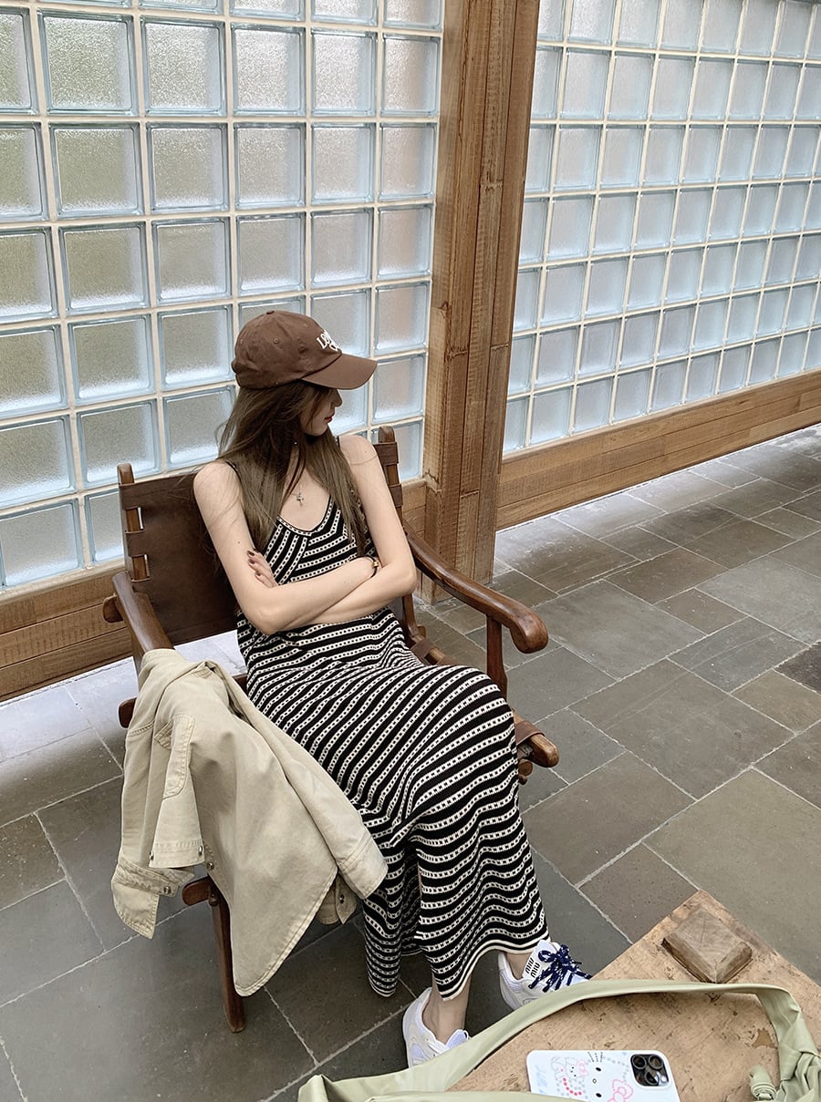 【set】シャツトップス×キャミワンピース M25129