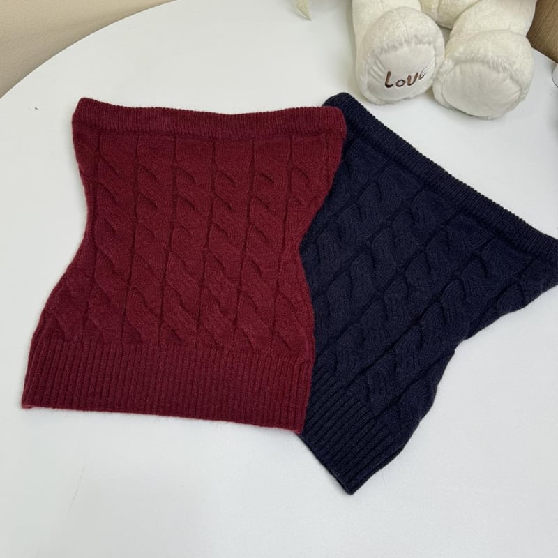【tops】ニットチューブトップス Q7618