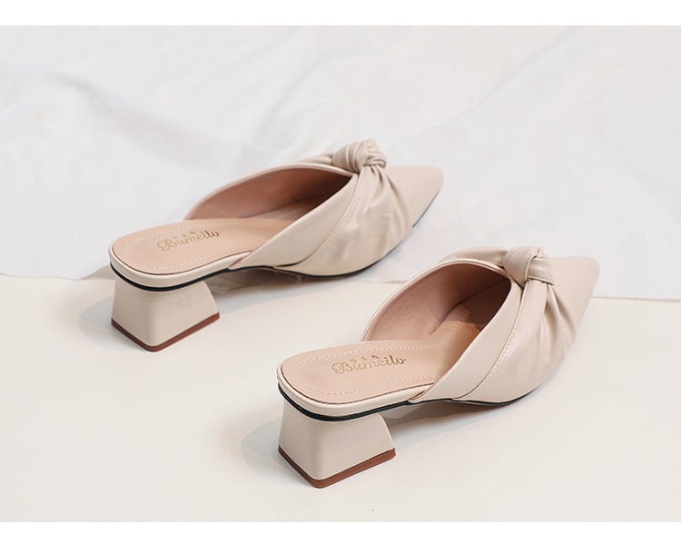 【shoes】2色履きやすい合わせやすい蝶々結び無地サンダル