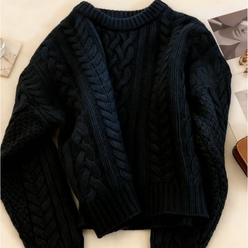 【tops】厚手ニットトップス Q7126