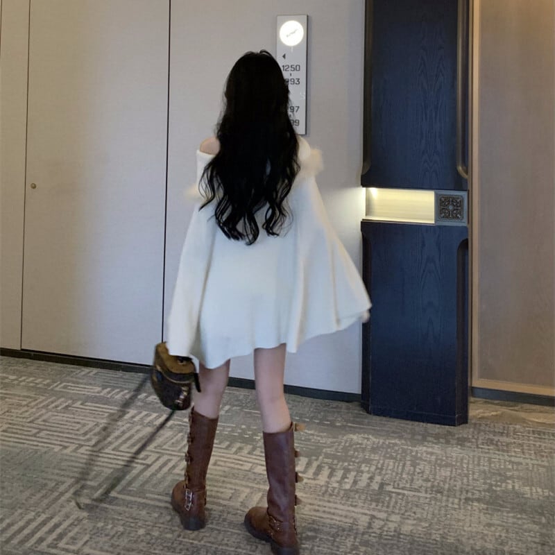【outer】ファーニットケープ M27532