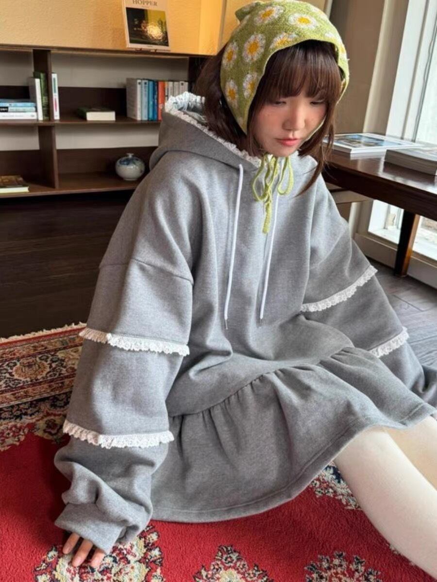 【dress】裹起毛カジュアルワンピース M28925