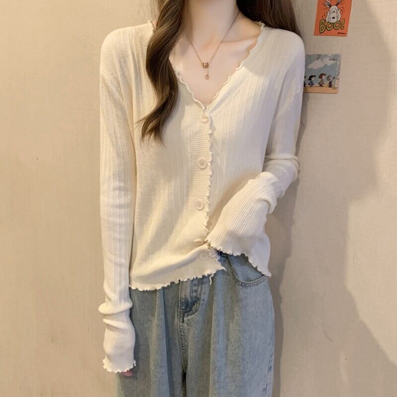 【outer】Vネックニットカーデ M18883