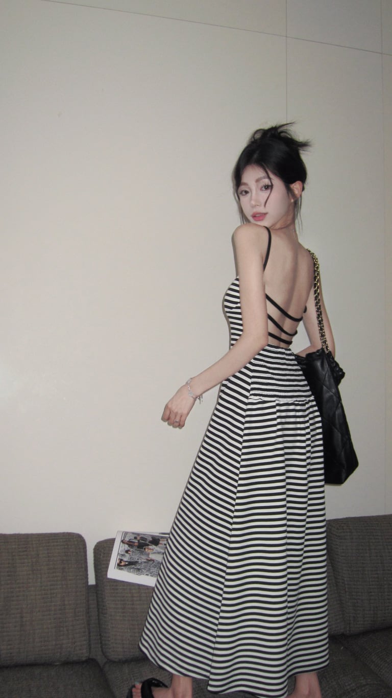 【dress】バックレスキャミワンピース M24122