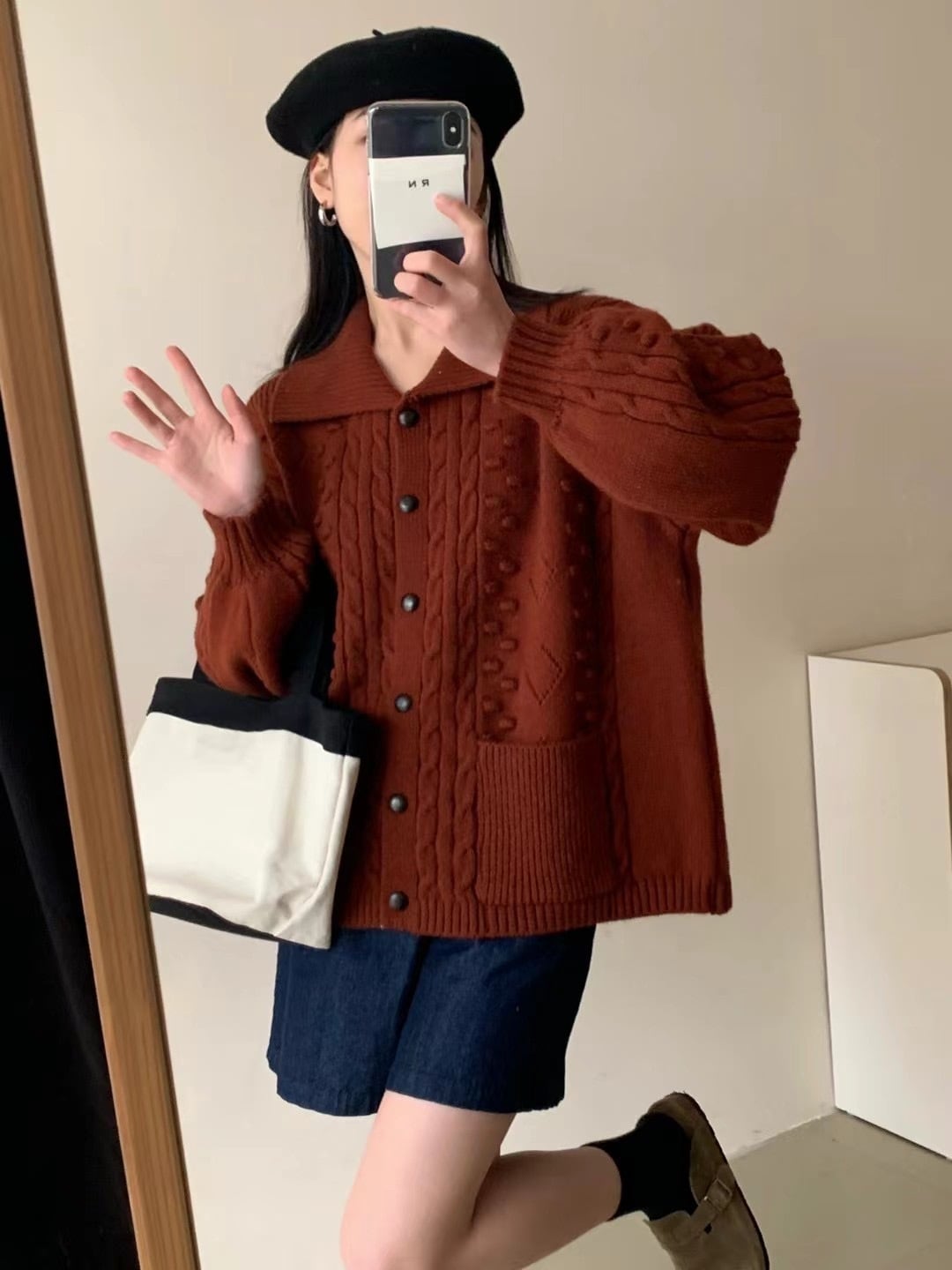 【outer】ニットカーデ M27077