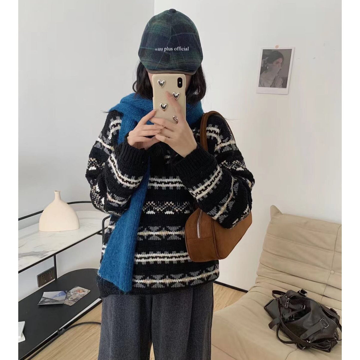 【tops】ジャカードニットセーター M27796