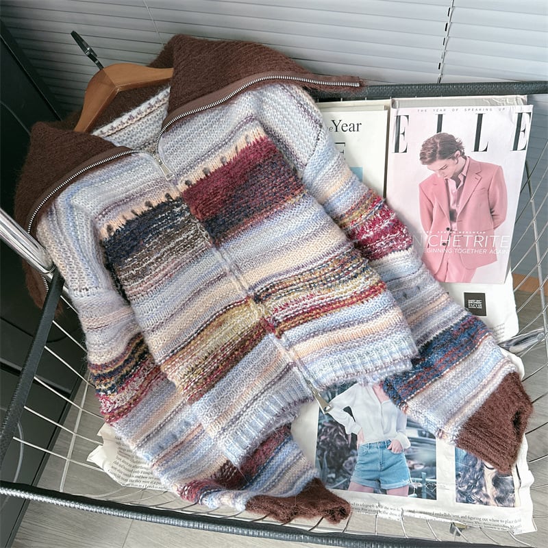 【outer】Wジップニットカーデ M26104