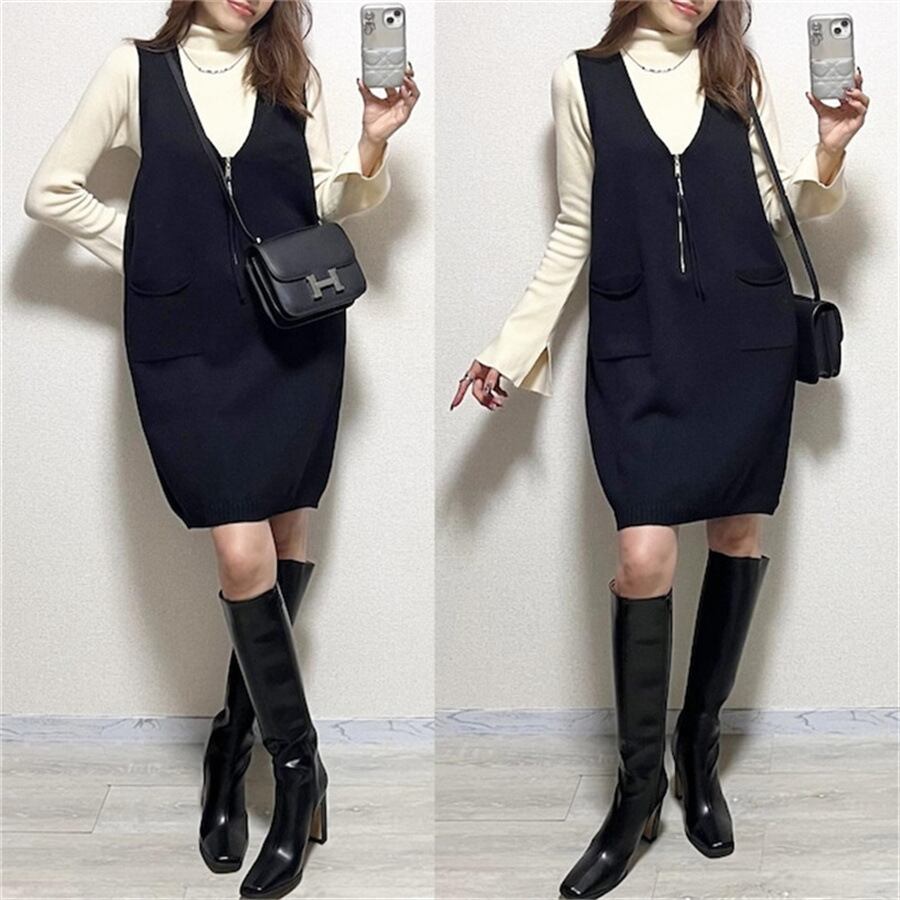 【dress】Vネックベストワンピース M18717