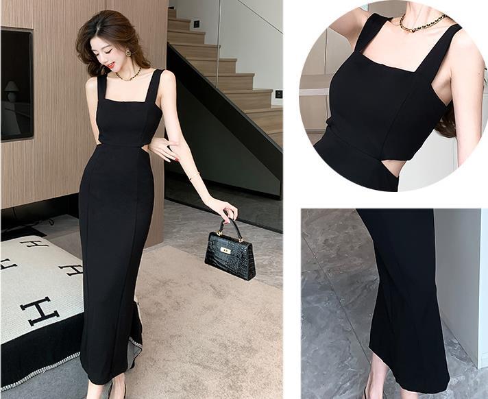 【dress】スクェアネック透かし彫りワンピースF7273