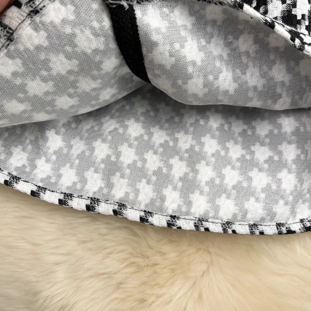 【set】ニットトップス×千鳥格子ツイードジレセット M18471