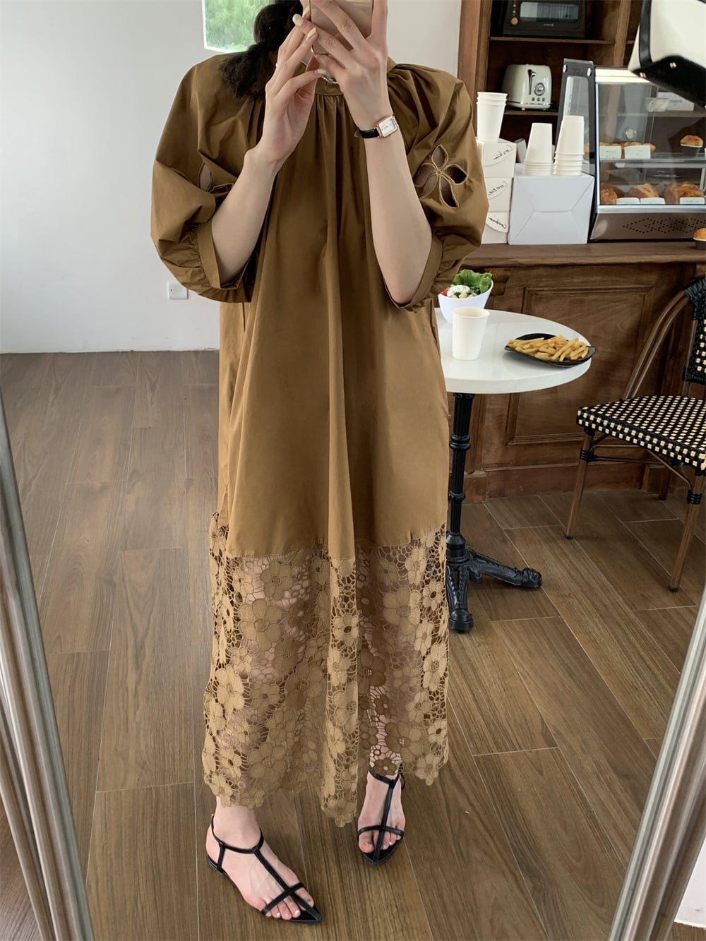 【dress】レースリボン付きワンピース M24740