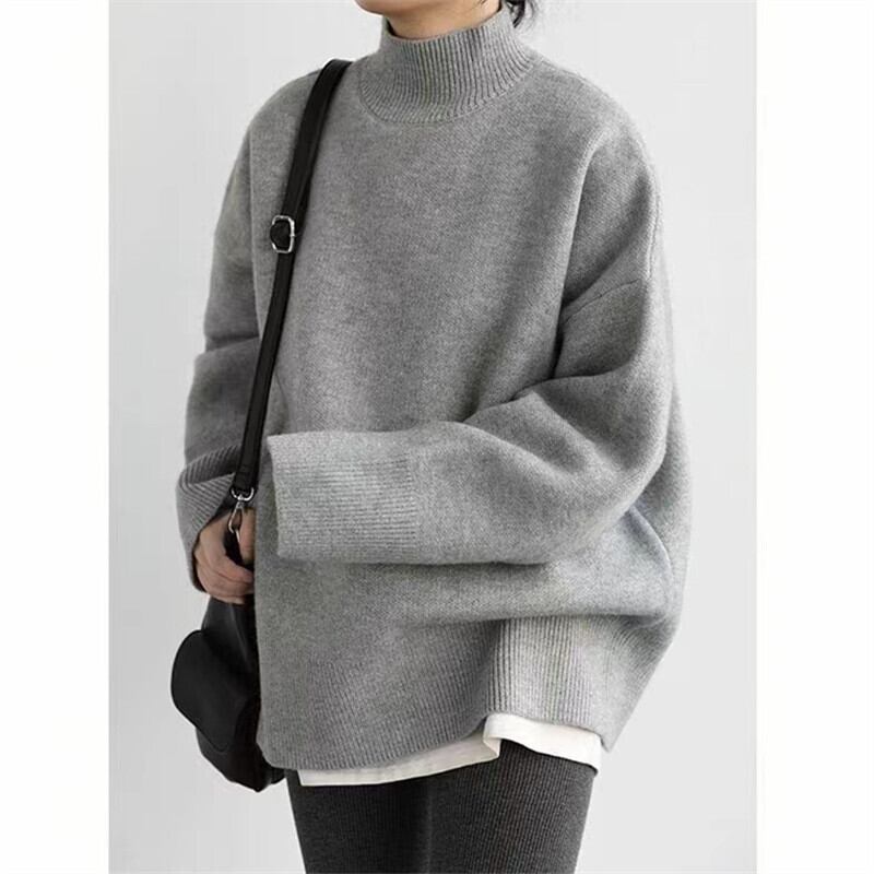 【tops】無地ニットセーター M19115