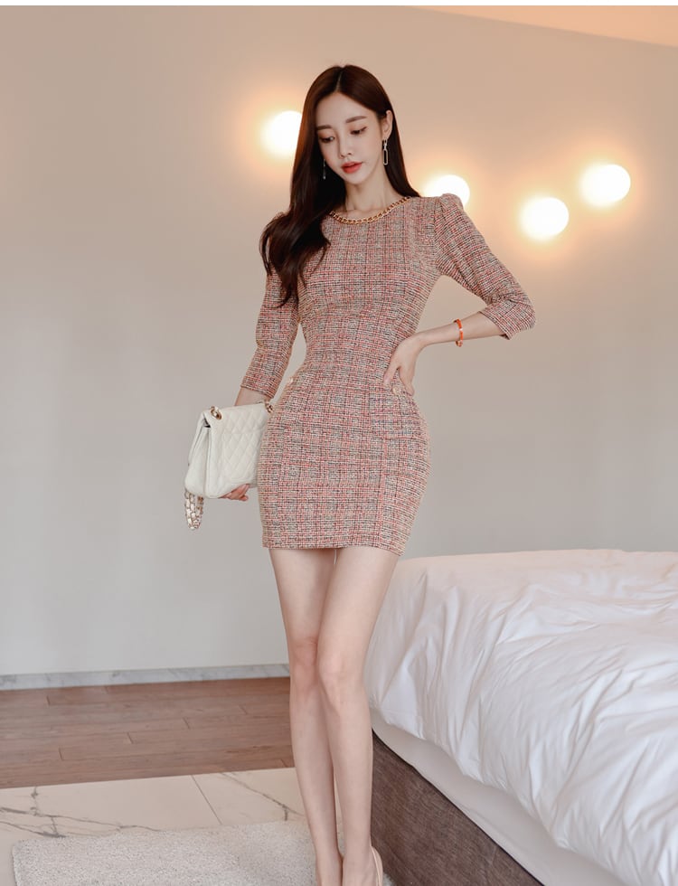 【dress】エレガントタイトワンピースF7210