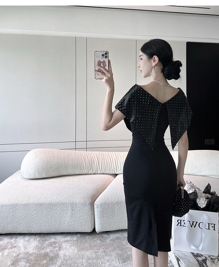 【dress】Vネック体型カバーワンピース G20132